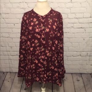 Lane Bryant floral print tunic top size 18